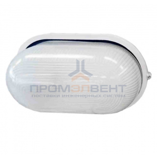 НБП 01-60-002 бел б/р Светильник без решетки овал белый,рас-ль стекло, Е27х60W,IP53