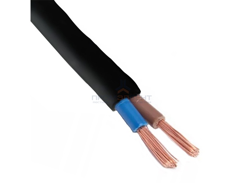 Провод осветительный ШВВП 2х0,5 ГОСТ черный (Севкабель)