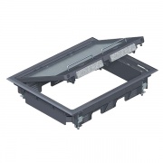 Лючок GES6-2U (универсальный) 9xModul45 (полиамид,серый)