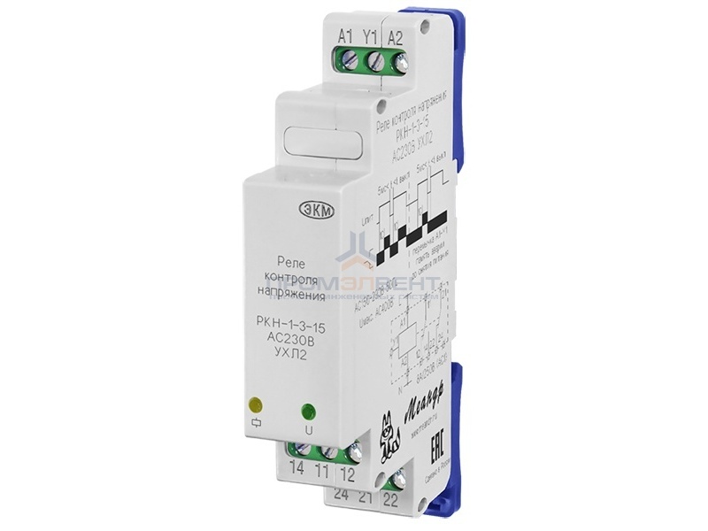 Однофазное реле контроля напряжения РКН-1-3-15 АС230В  УХЛ2