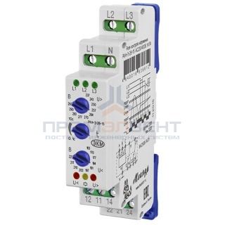 Трёхфазное реле контроля напряжения РКН-3-26-15 АС230В/AC400В УХЛ4 повышенная помехоустойчивость