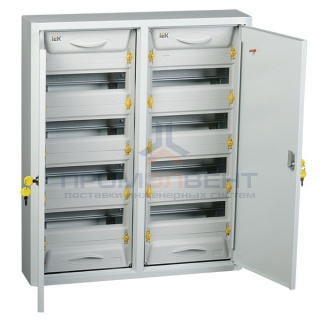 Щит металлический ЩРн-2x48з-0 36 УХЛ3 IP31 PRO на 96 модулей навесной 710х600х130 двухдверный серый